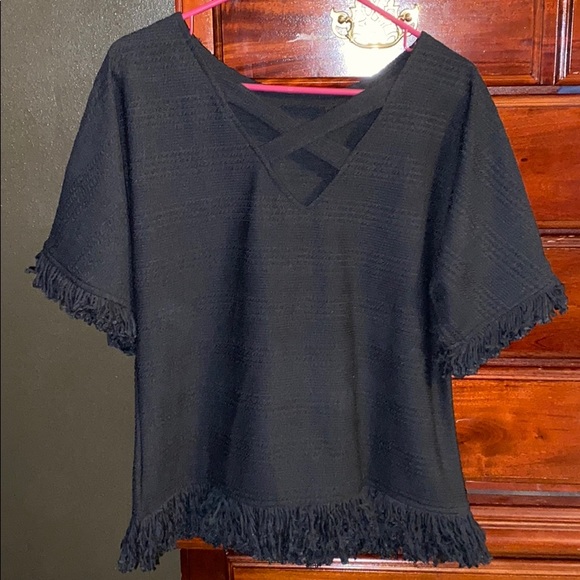 COPY - VICI CHERYL COTTON BLEND FRINGE TOP - Picture 2 of 5